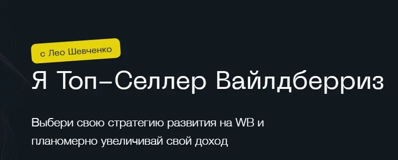 Я топ-селлер вайлдберриз. Тариф Я менеджер (Лео Шевченко)