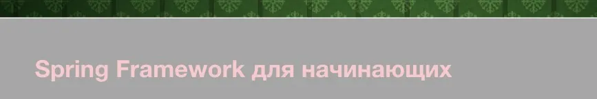 Spring Framework для начинающих (JavaBegin)