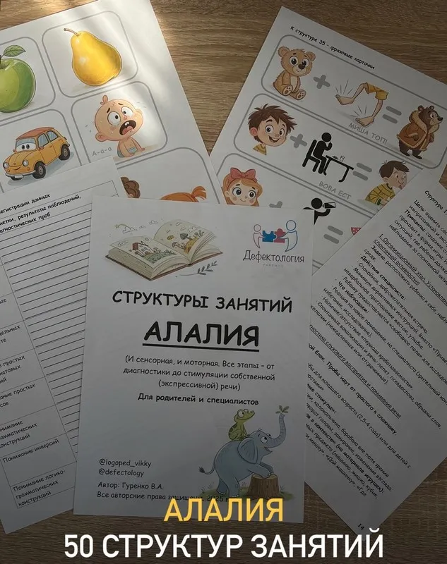 [Defectology] Структуры занятий по алалии (Виктория Гуренко)
