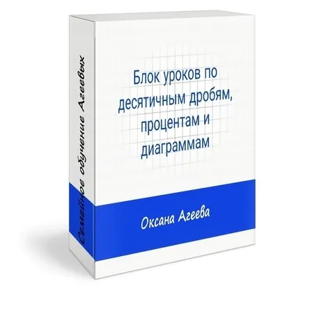 Блок уроков по десятичным дробям, процентам и диаграммам. 6 класс (Оксана Агеева)