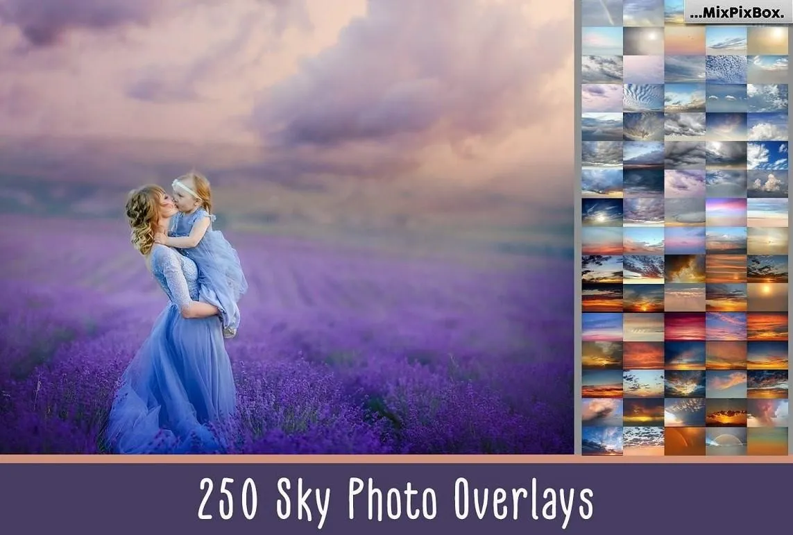 Фотоналожения Небо - 250 Sky Photo Overlays 2016 (MixPixBox)
