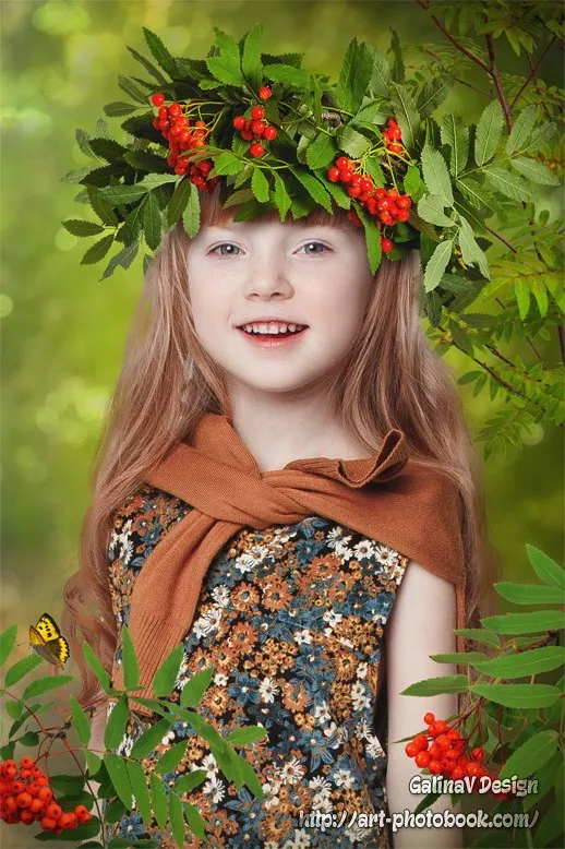 [Art-photobook] Коллаж Рябиновый венок (GalinaV)
