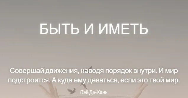 [MindFocus] Быть и Иметь (Катерина Суратова)
