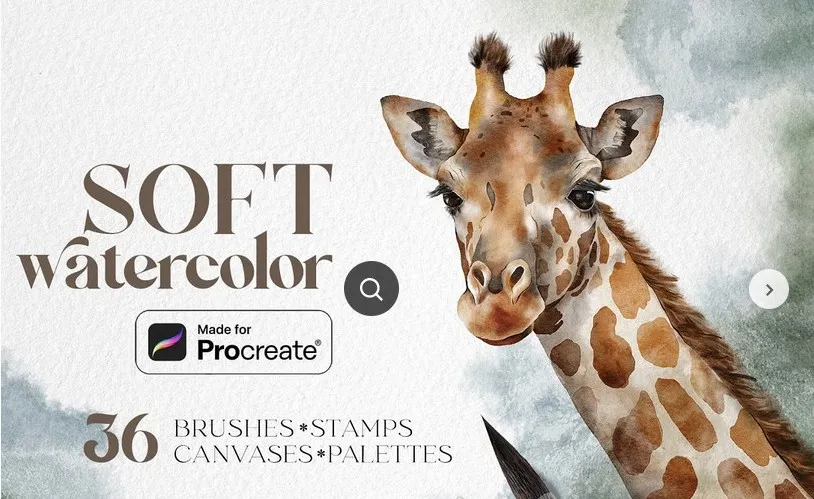 Soft Watercolor Procreate Brushes (Yuliya Derbisheva)