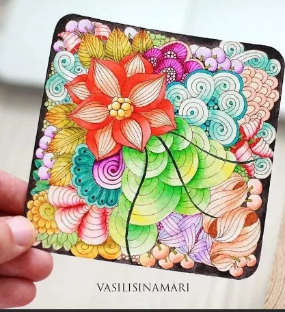 Zendoodle цветы (Мария Василисина)
