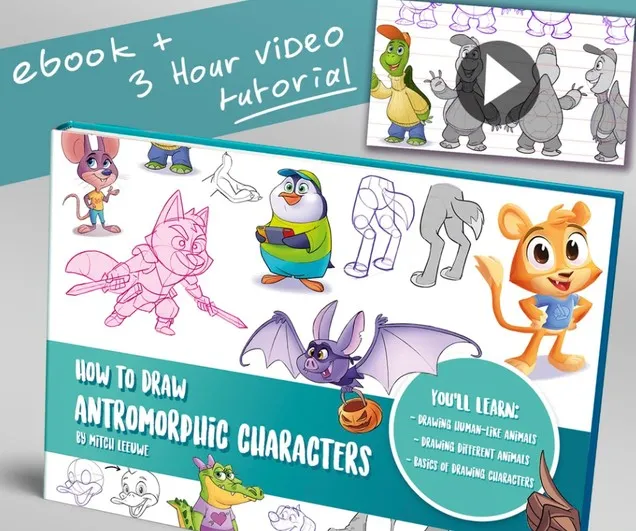 How to draw anthropomorphic characters - Как рисовать антропоморфных персонажей (Mitch Leeuwe)