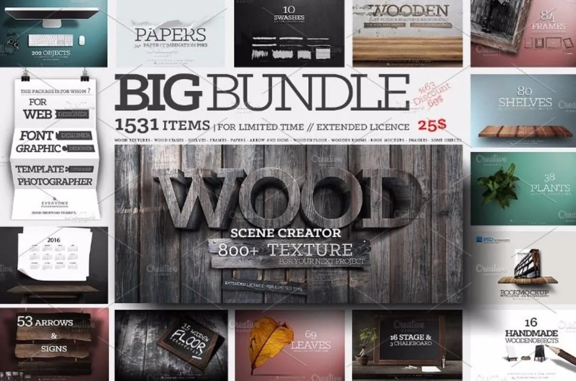 [CreativeMarket.com] Big Bundle Scene Creator + 1531 Items