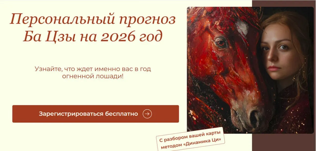 Персональный прогноз Ба Цзы на 2026 год,используя метод Динамика Ци (Мария Гнатовская)