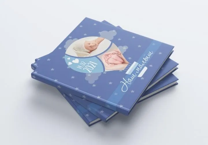 [mironova.studio] PSD-Шаблон фотокниги для новорожденного Newborn. Размер 20*20 (Ирина Миронова)