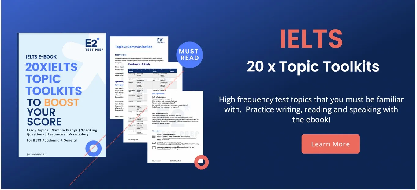 [E2 ielts] Ielts Topic Toolkit