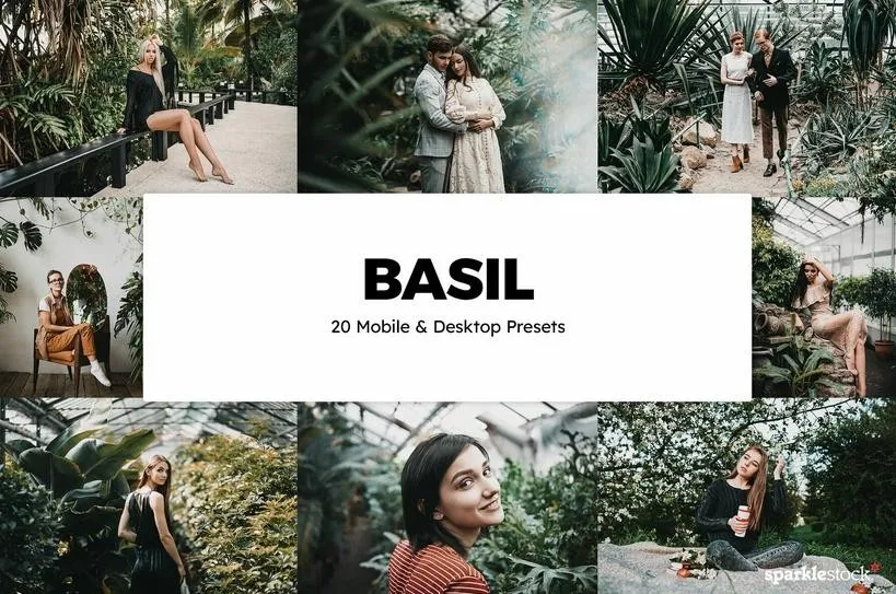 Набор пресетов и лутов Lightroom & Photoshop / 20 Basil LUTs and Lightroom Presets (SparkleStock)