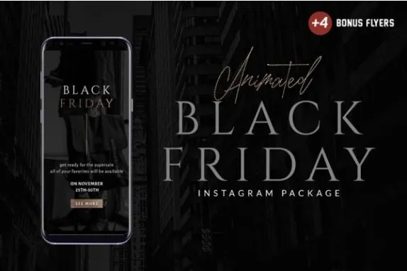 [CreativeMarket] Animated  Black Friday Instagram Pack (Eviory)
