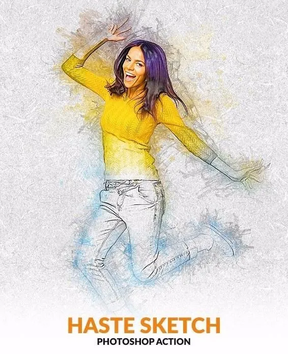 [EnvatoMarket] Эскиз в движении / Haste Sketch Photoshop Action
