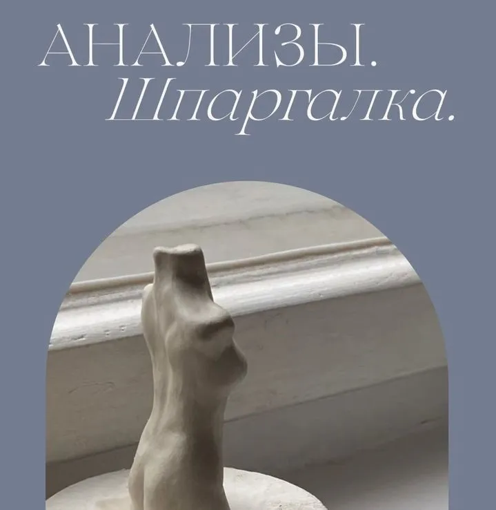 Анализы. Шпаргалка (Мария Серт)