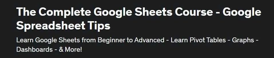 Полный курс Google Таблиц - Советы по работе с таблицами Google (Ти Джей Уокер)