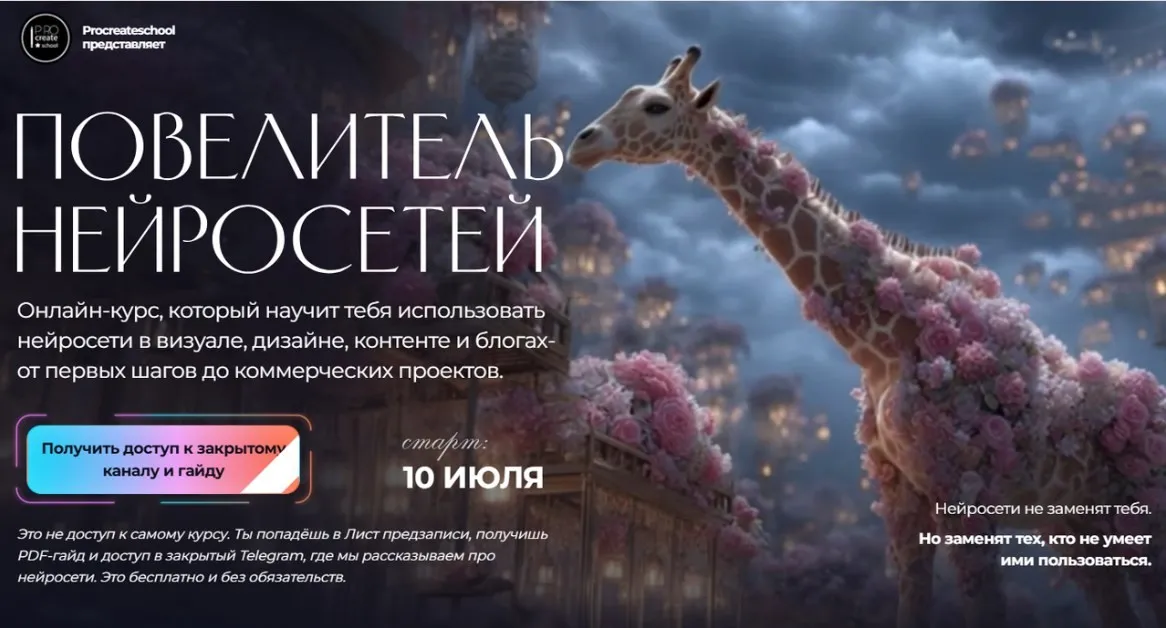 [Procreateschool] Повелитель нейросетей. Тариф Нейродизайнер Profy (Светлана Скляр)