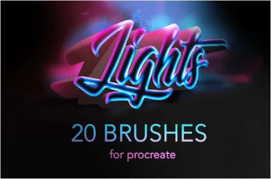 [Creativemarket] Procreate lights brushes / glow (Endete)