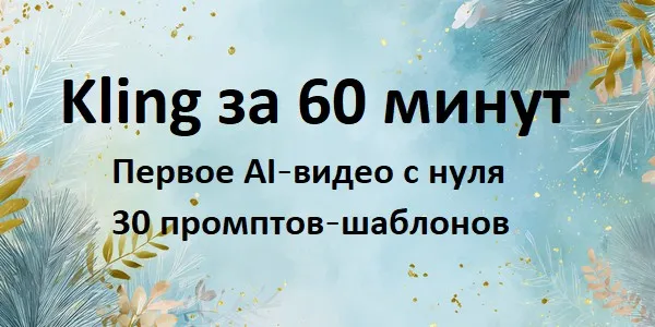 [Первый Цифровой] Kling за 60 минут — быстрый старт для новичков