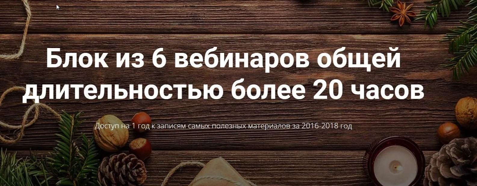 Блок из 6 вебинаров (Алексей Красиков)
