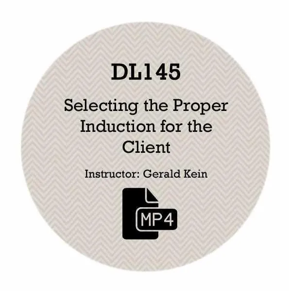 DL145 - Как выбрать правильную индукцию для вашего клиента. Selecting The Proper Induction For The Client (Джеральд Кейн)