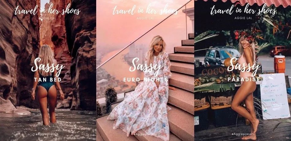 Классные летние пресеты для путешествий. Sassy Collection [Travel in her Shoes]