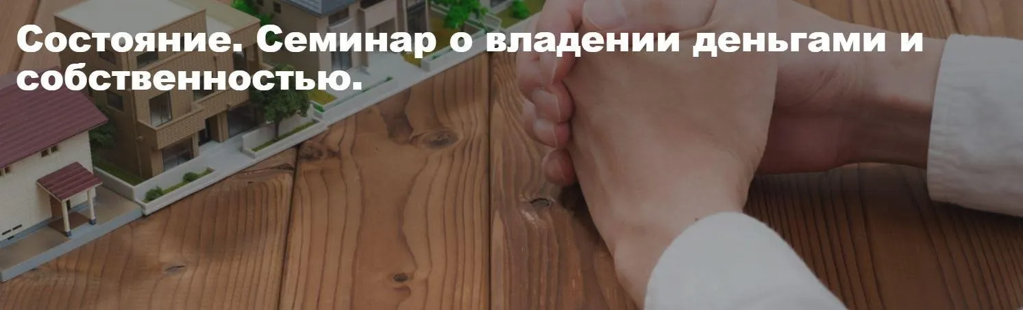 Состояние. Семинар о владении деньгами и собственностью (Елена Веселаго)