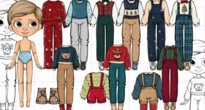[Palmpink Illustrations] Набор иллюстраций Christmas boy (Дарья Львова)