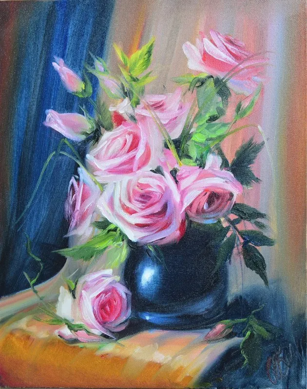 Розовые розы (Ольга Базанова)