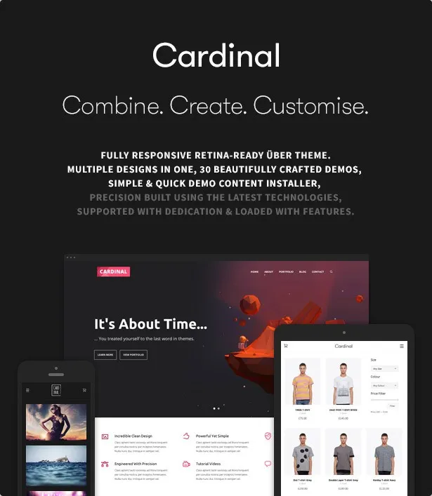 [themeforest] Cardinal Combine. Create. Customise, 2014