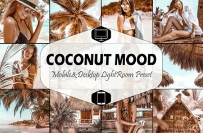 [Mattte Studio] 10 пресетов Кокосовое Настроение Mobile & Desktop Lightroom