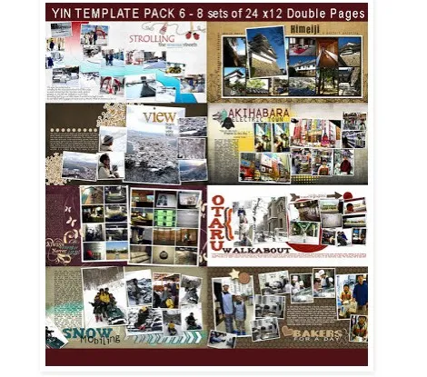 [PSD] Шаблоны для фотокниг Template Pack 6 (YinDesigns)