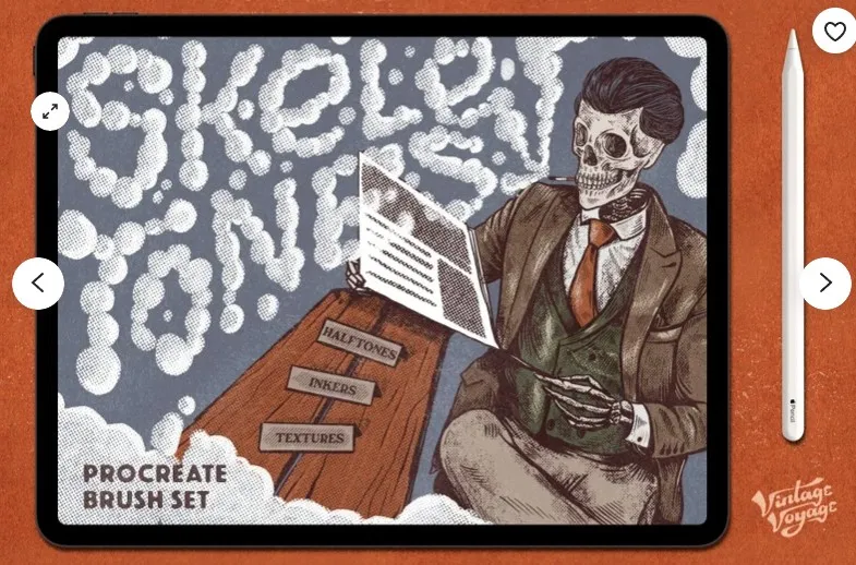 SkeleTones Procreate Brushes/Кисти SkeleTones Procreate (VintageVoyageDS)