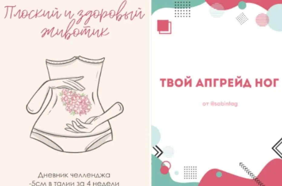 Дневник Плоский и здоровый животик + Гайд Твой апгрейд ног (Сабина Филина)