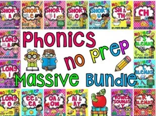 [Teachers Pay Teachers] Интерактивная тетрадь для веселого изучения английского языка. Phonics No Prep Massive MEGA Bundle (Дарья Куматренко)