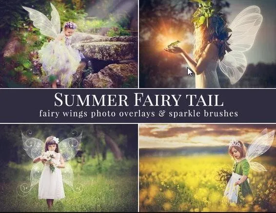 [Etsy.com] Фотоналожения Крылья фей / Fairy photo overlays - Summer Fairy Tail (BrownLeopard)
