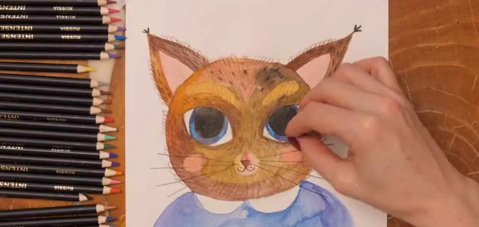 Рисуем портреты зверюшек (Карина Кино)
