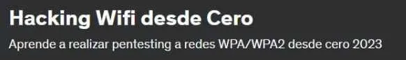 [Udemy] Взлом Wi-Fi с помощью Cero (Kevin Veizaga)