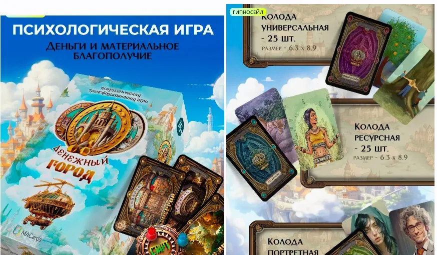 [Macards]  Психологическая трансформационная игра Денежный город (Михаил Лурко, Евгения Баксан)