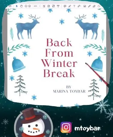 Интерактивный минибук Back From Winter Break (Марина Тойбар)