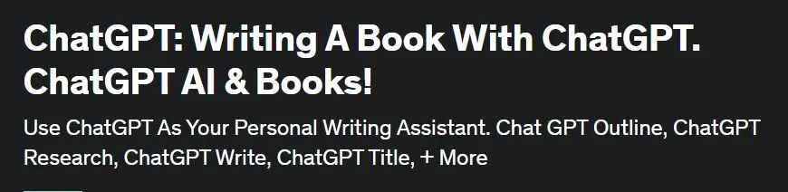 [Udemy] ChatGPT: пиши книги с помощью ChatGPT. ChatGPT ИИ и книги