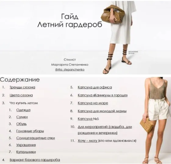 Гайд «Летний гардероб» (Маргарита Степанченко)