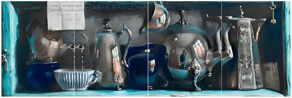 Волшебство прошлого. Старинные чайники пастелью. Стандарт + (Мария Павлова)