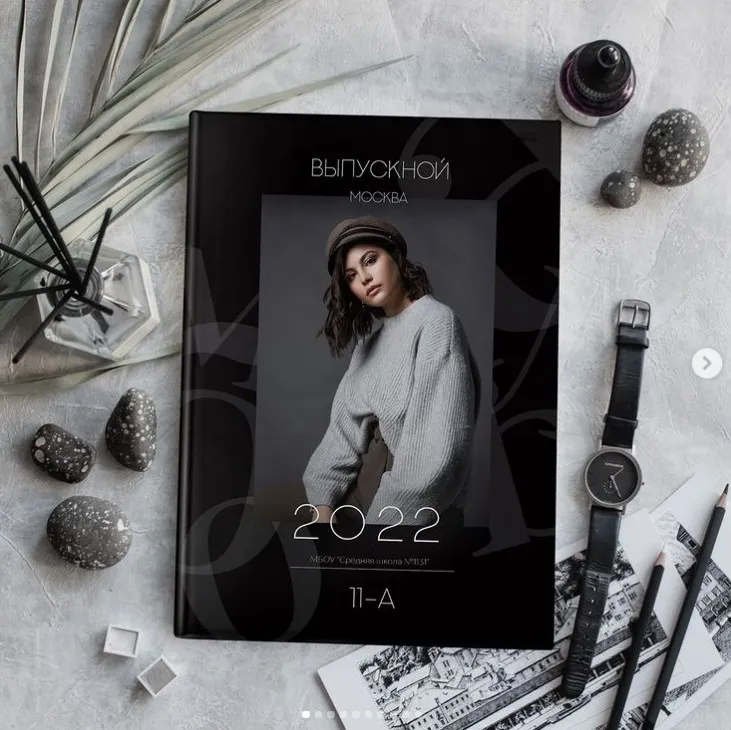 [Mirramian.art] Шаблон выпускного фотоальбома. Дизайн Чёрный (Ксения Фёдорова)