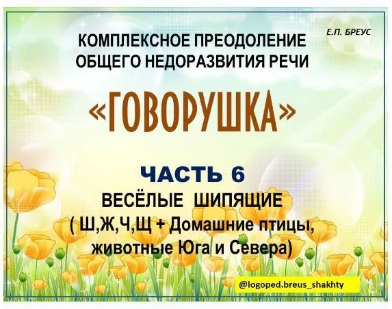 Комплексное преодоление ОНР. Говорушка, 6 часть. Веселые шипящие (Елена Бреус)