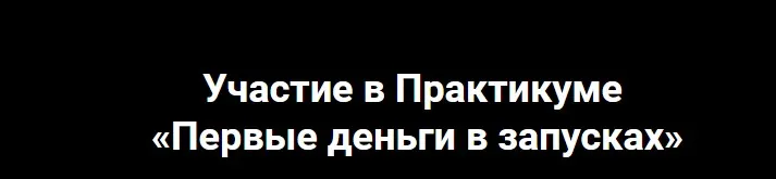 Практикум. Первые деньги в запусках (Андрей Захарян)