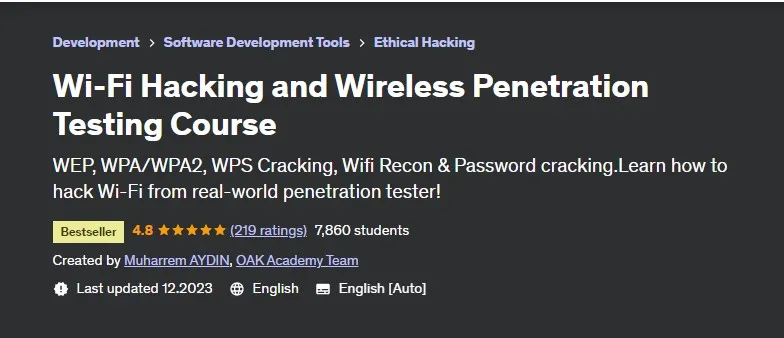 [Udemy] Курс по взлому Wi-Fi и тестированию беспроводных сетей на проникновение (Muharrem AYDIN, Мухаррем Айдин)