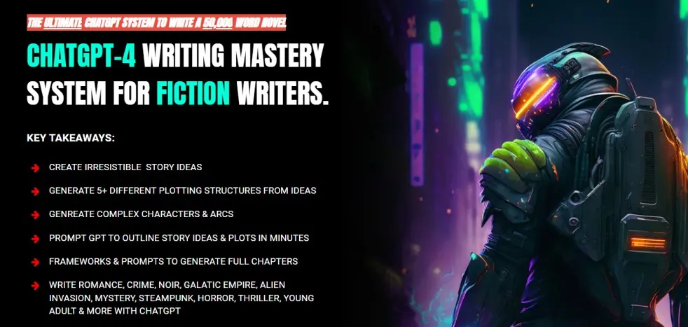 [4hournovel] ChatGPT-4 writing mastery system for fiction writers