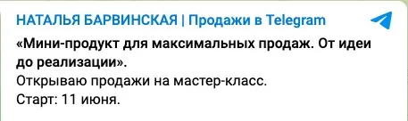 Мини-продукт для максимальных продаж. От идеи до реализации (Наталья Барвинская)