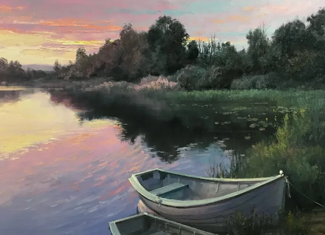 Пейзаж с лодочками (Игорь Сахаров)