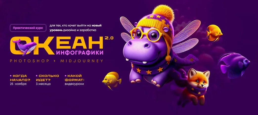 [Helen Fiolett]  Океан инфографики 2.0. Photoshop+Midjourney. Тариф Свободное плавание (Татьяна Никулина)